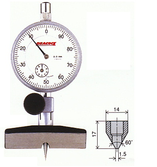 日本PEACOCK孔雀表盤式深度計(jì)T-3