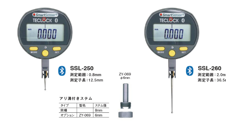 日本tecloc藍(lán)牙無線傳輸杠桿千分表SSL-250數(shù)顯杠桿表SSL-260 350