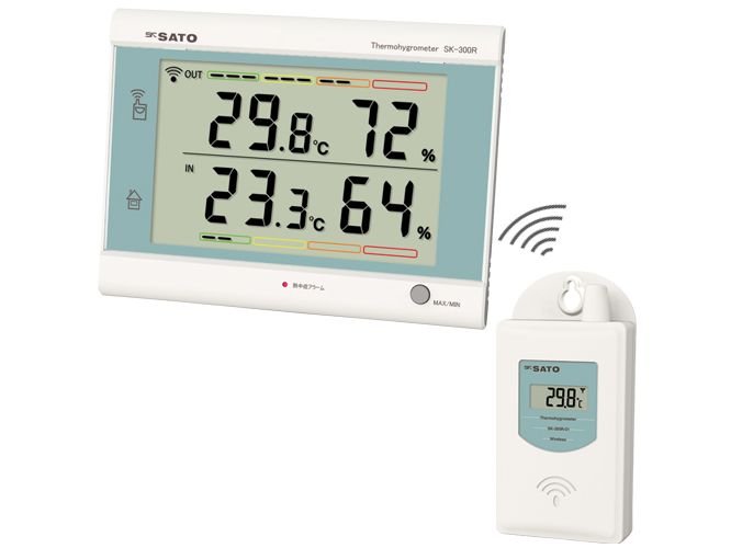 日本進(jìn)口SATO最高和最低無(wú)線(xiàn)溫濕度計(jì) SK-300R